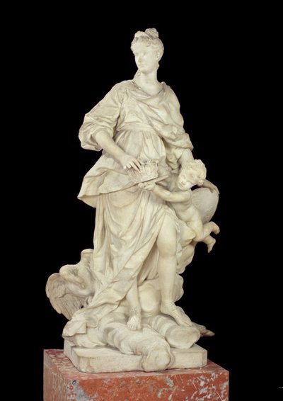 ماري ليزتشينسكا (1703-68) مثل جونو ، 1731 (رخام) بواسطة Guillaume I Coustou