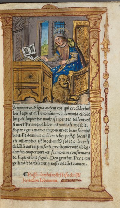 كتاب مطبوع لساعات استخدام روما: fol. 20r ، سانت مارك ، 1510. بواسطة غيوم لو روج