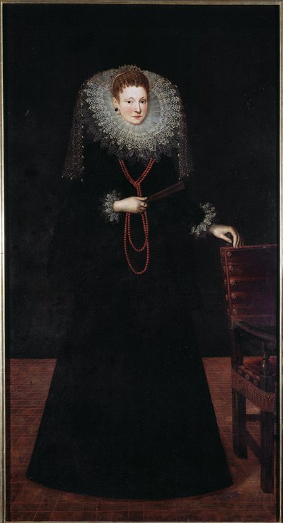 صورة لسيدة جنوة النبيلة لوحة لغيليام فان دينين (1575-1624) 1610 خافت 225x120 سم Musei di Strada Nuova (سابقًا Palazzo Bianco) الجينات ، إيطاليا بواسطة غيليام فان دينين