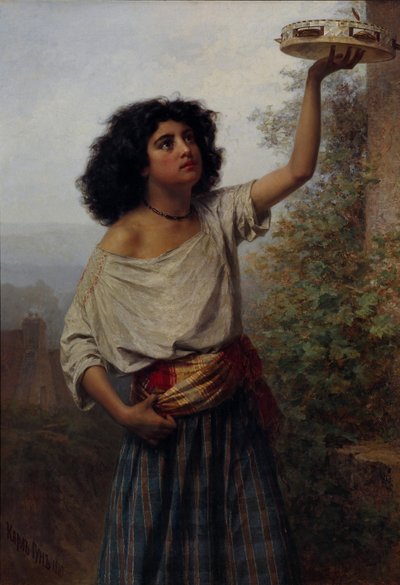 امرأة شابة غجري 1870 بواسطة بندقية