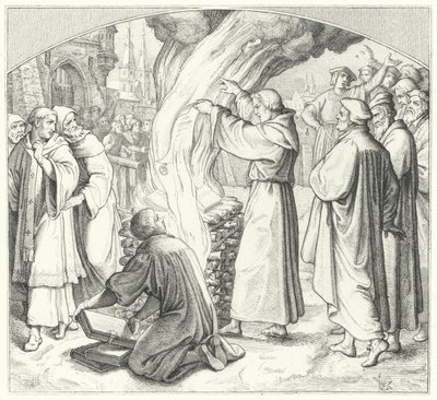 مارتن لوثر يحرق الثور البابوي في Wittenberg ، 1520 بواسطة جوستاف فرديناند ليوبولد كونيج
