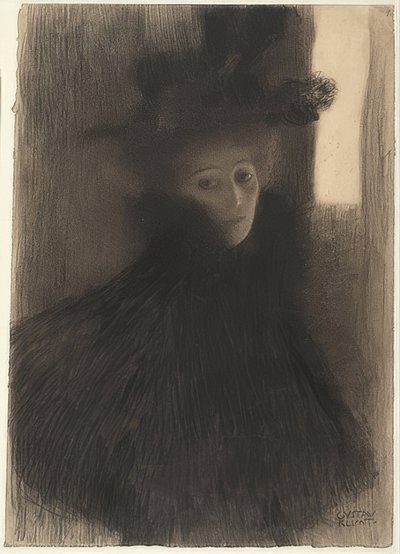 صورة لسيدة بقبعة وقبعة. 1897-98 بواسطة غوستاف كليمت