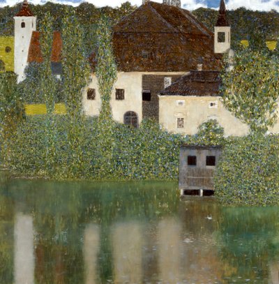 القلعة على بحيرة أتير ، القلعة Unterrach على Attersee 1908 بواسطة غوستاف كليمت