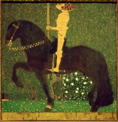 عيش معركة (الفارس ؛ الفارس الذهبي) بواسطة Gustav Klimt