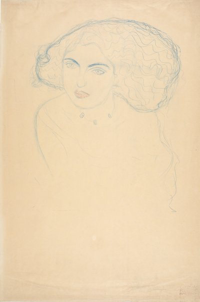 رأس امرأة ، ج. 1916. بواسطة غوستاف كليمت