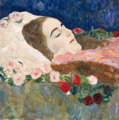 الآنسة ريا مونك على فراش الموت. ملكة جمال ريا مونك على فراش الموت ، ج .1910 بواسطة غوستاف كليمت