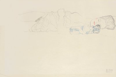 مائل نصف عاري إلى اليمين ، 1914-15 بواسطة غوستاف كليمت