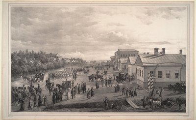 موكب Chevalier Gardes عبر Krasnoye Selo ، 1848 بواسطة جوستاف شوارز