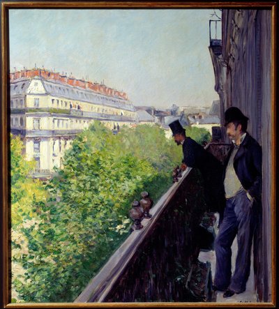 شرفة باريسية في عام 1880 رسمها غوستاف كايليبوت (1848-1894) 1880 خافت. 0،6x0،66 م مجموعة خاصة - شرفة باريسية عام 1880. لوحة لغوستاف كايليبوت (1848-1894) بواسطة غوستاف كايليبوت