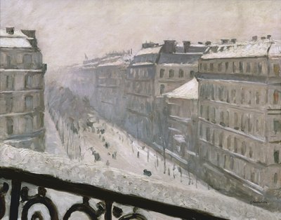بوليفارد هوسمان في الثلج ، 1879 أو 1881 بواسطة غوستاف كايليبوت