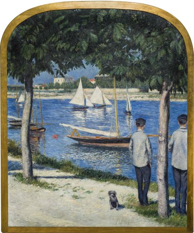 La Berge du Petit Gennevilliers and the Seine ، 1890. بواسطة غوستاف كايليبوت
