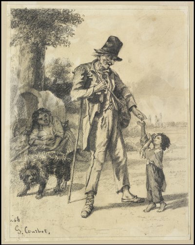 الصدقات من متسول في Ornans ، 1868 بواسطة غوستاف كوربيت