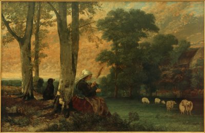 La Bergère (The Breton spinner) بواسطة غوستاف كوربيت