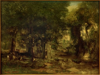 تسليم الغزلان إلى تيار Plaisir-Fontaine بواسطة غوستاف كوربيت