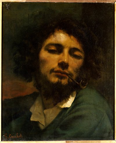 الرجل لديه الأنبوب (hs / t 0.45 x 0.37) ، رسمه غوستاف كوربيه عام 1849 (1819-1877) مونبلييه. متحف فابر. بواسطة غوستاف كوربيت