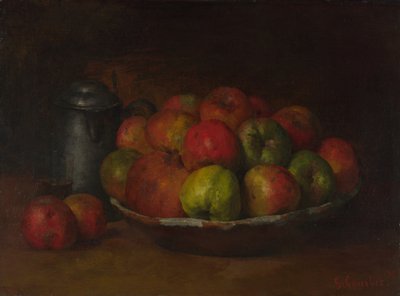 الحياة الساكنة مع التفاح والرمان ، 1871-1872 بواسطة غوستاف كوربيت