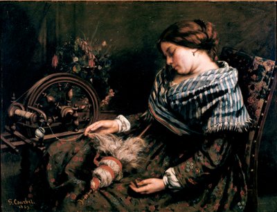 لوحة سليبينج سبينر لغوستاف كوربيه (1819-1877) 1853 خافت. 91x115 سم مونبلييه ، متحف فابر بواسطة غوستاف كوربيت