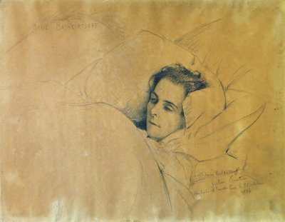 وفاة ماريا كونستانتينوفنا باشكيرتسيفا 1858-1884 ، 1884. بواسطة جوستاف كورتوا