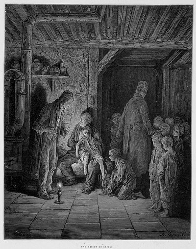 بيت ملجأ - في "" لندن "لجوستاف دوري بواسطة Gustave Dore