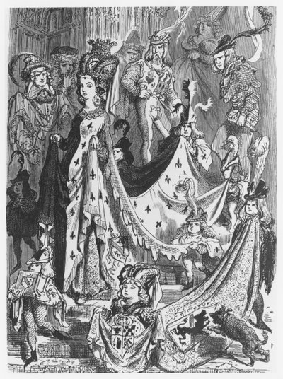 ملكة ، رسم توضيحي من "Les Contes Drolatiques" بواسطة Honore de Balzac (1799-1850) بواسطة غوستاف دور