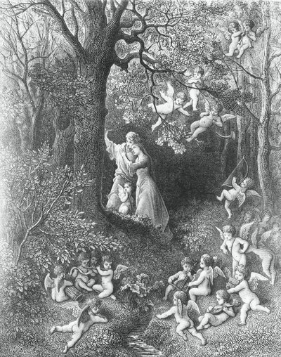 Angelica and Medoro, from The Frenzy of Orlando بواسطة غوستاف دور