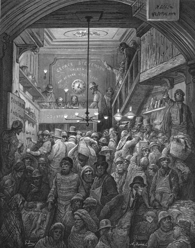 "Billingsgate - Early Morning" ، ١٨٧٢. بواسطة غوستاف دور