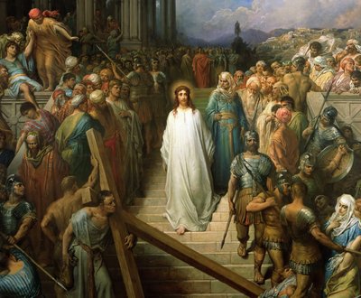 السيد المسيح يترك دار الأمومة Christ quittant le prétoire ، بين 1874 و 1880. بواسطة غوستاف دور
