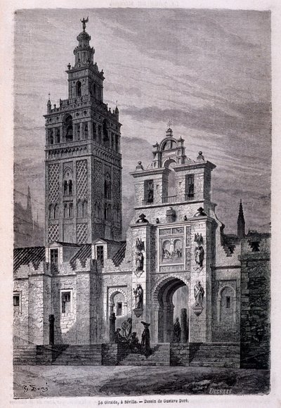 كنيسة جيرالدا إشبيلية التي كتبها Dore ، "" Tour du Monde "" 2nd sem. 1866. بواسطة غوستاف دور