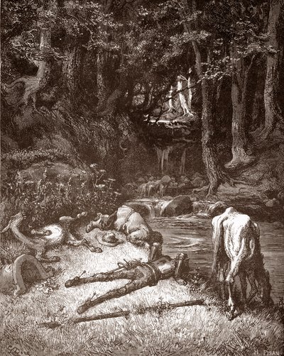 قام دون كيشوت وسانشو بانزا بتحديثهما في جدول نقش غوستاف دوري (1832-1883) لـ "L