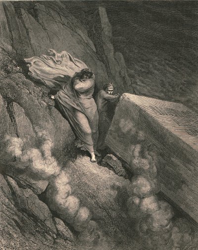 من الهاوية العميقة ، خلف غطاء نصب تذكاري كبير وقفنا متقاعدين ، c1890. بواسطة غوستاف دور