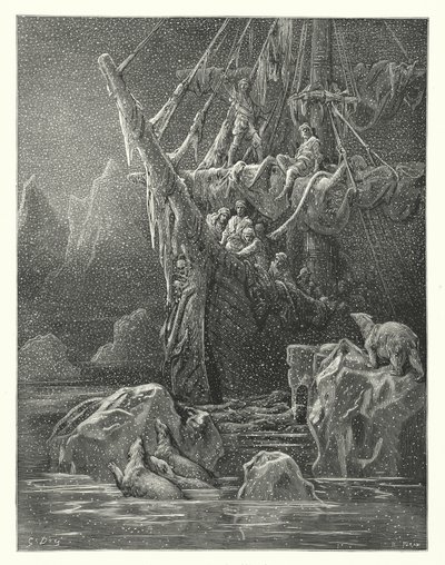 رسم توضيحي لغوستاف دور لرائعة كوليردج "زمن البحار القديم" (نقش) بواسطة غوستاف دور