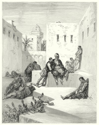 Gustave Dores Don Quixote: "At last I resolved to trust a renegade of Murcia, who had shown me great proofs of his kindness" (engraving) بواسطة غوستاف دور
