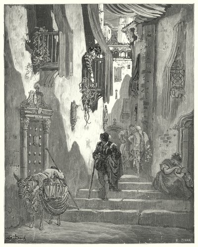 Gustave Dores Don Quixote: "He got a number of love-letters transmitted to me, every one full of the tenderest expressions" (engraving) بواسطة غوستاف دور