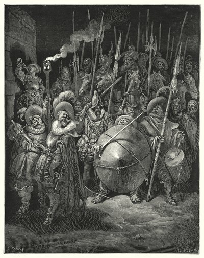 دون كيشوت للمغني غوستاف دور: "مسيرة!" quoth Sancho ، "كيف تعتقد أنني قادر على القيام بذلك؟" (نقش) بواسطة غوستاف دور