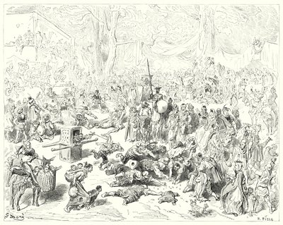 Gustave Dores Don Quixote: "Poor Sancho followed his master with a heavy heart" (engraving) بواسطة غوستاف دور