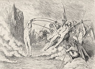 رسم توضيحي للكوميديا الإلهية - الجحيم (لا ديفينا كوميديا ، لا إنفيرنو) لدانتي بواسطة غوستاف دور