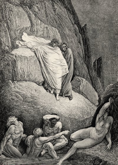 رسم توضيحي للكوميديا الإلهية - الجحيم (لا ديفينا كوميديا ، لا إنفيرنو) لدانتي بواسطة غوستاف دور