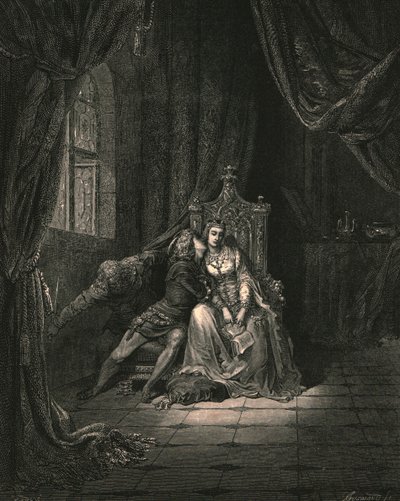 في أوراقها في ذلك اليوم لم نقرأ أكثر ، c1890. بواسطة غوستاف دور