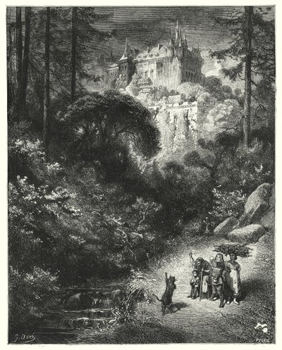 القط السيد أو القط بوت ؛ سنور في جزمة بواسطة Gustave Dore
