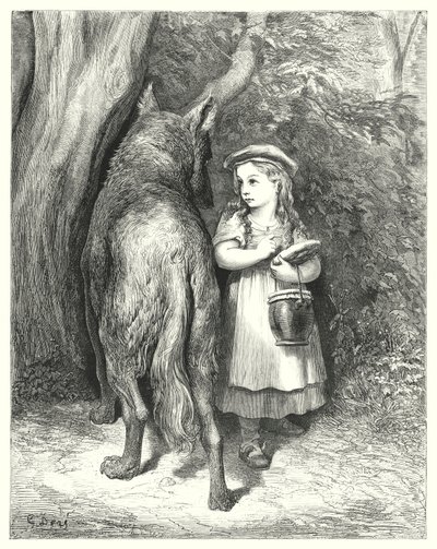 القليل ركوب هود الأحمر؛ القليل ركوب هود الأحمر بواسطة Gustave Dore