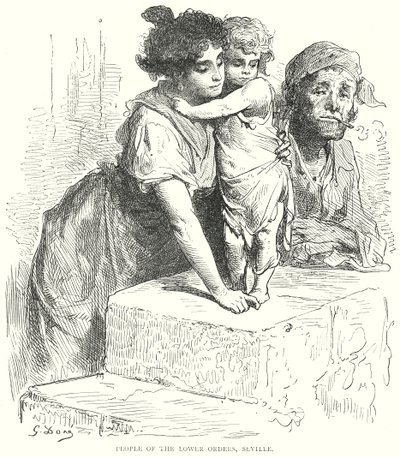 شعب الأوامر السفلى، إشبيلية (نقش) بواسطة غوستاف دور