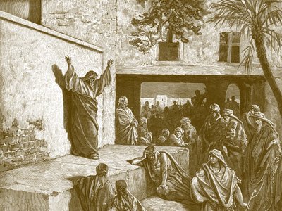 النبي ميخا ، نقش لغوستاف دوريه - الكتاب المقدس بواسطة غوستاف دور
