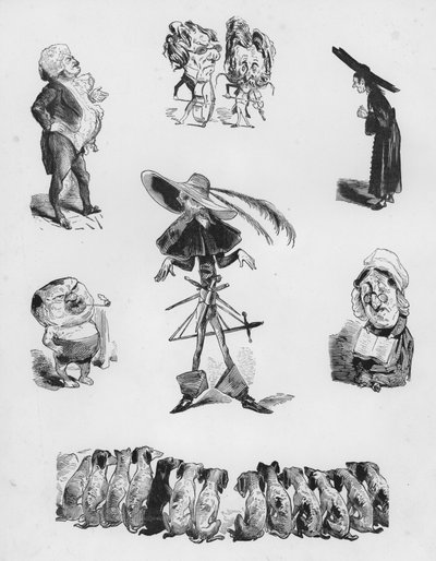 Sketches Humorous and Grotesque by Gustave Dore (engraving) بواسطة غوستاف دور