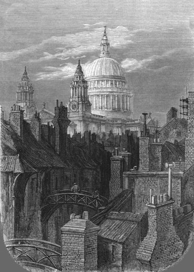 'شارع. Paul's from the Brewery Bridge '، 1872. بواسطة غوستاف دور