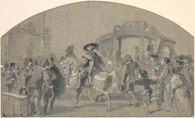 مستطيل مشهد الشارع ، مقابل الرسومات ، ج. 1848-49. بواسطة غوستاف دور