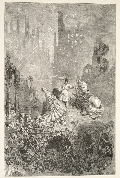 سقوط قلعة الملك بيلامز ، من قصص أيام الملك آرثر بقلم تشارلز هنري هانسون ، pub.1898 بواسطة غوستاف دور