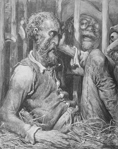 سحر دون كيشوت ، من "دون كيشوت دي لا مانشا" بقلم ميغيل سرفانتس (1547-1616) منقوش بواسطة هيليودور جوزيف بيسان (1822-90) ج. بواسطة غوستاف دور