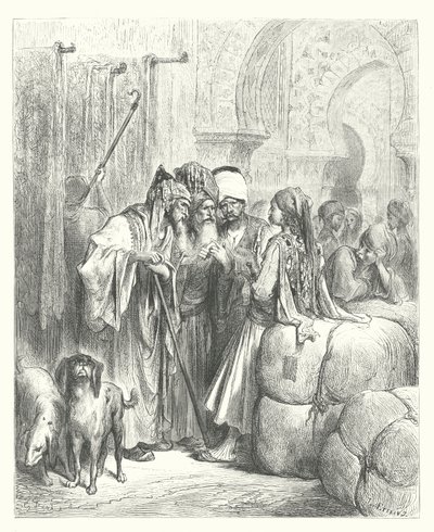 خرافات لافونتين: الباشا والتاجر (نقش) بواسطة غوستاف دور