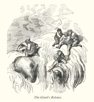 إطلاق سراح العملاق (نقش) بواسطة Gustave Dore