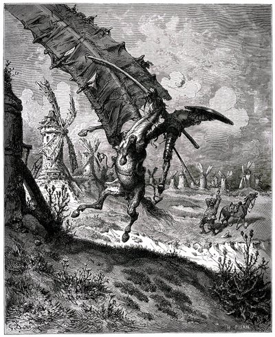 Ingenious Hidalgo Don Quixote of the Channel by Miguel de Cervantes بواسطة غوستاف دور